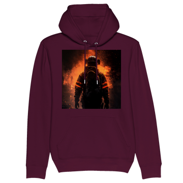 Sweat à capuche unisexe bio "Firefighter in the flames"