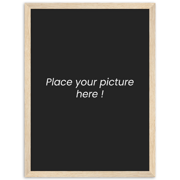 Poster premium en papier mat encadré en bois personnalisable