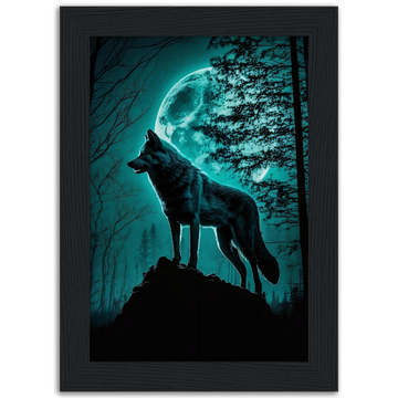 Poster premium en papier mat encadré en bois ALPHA n°1