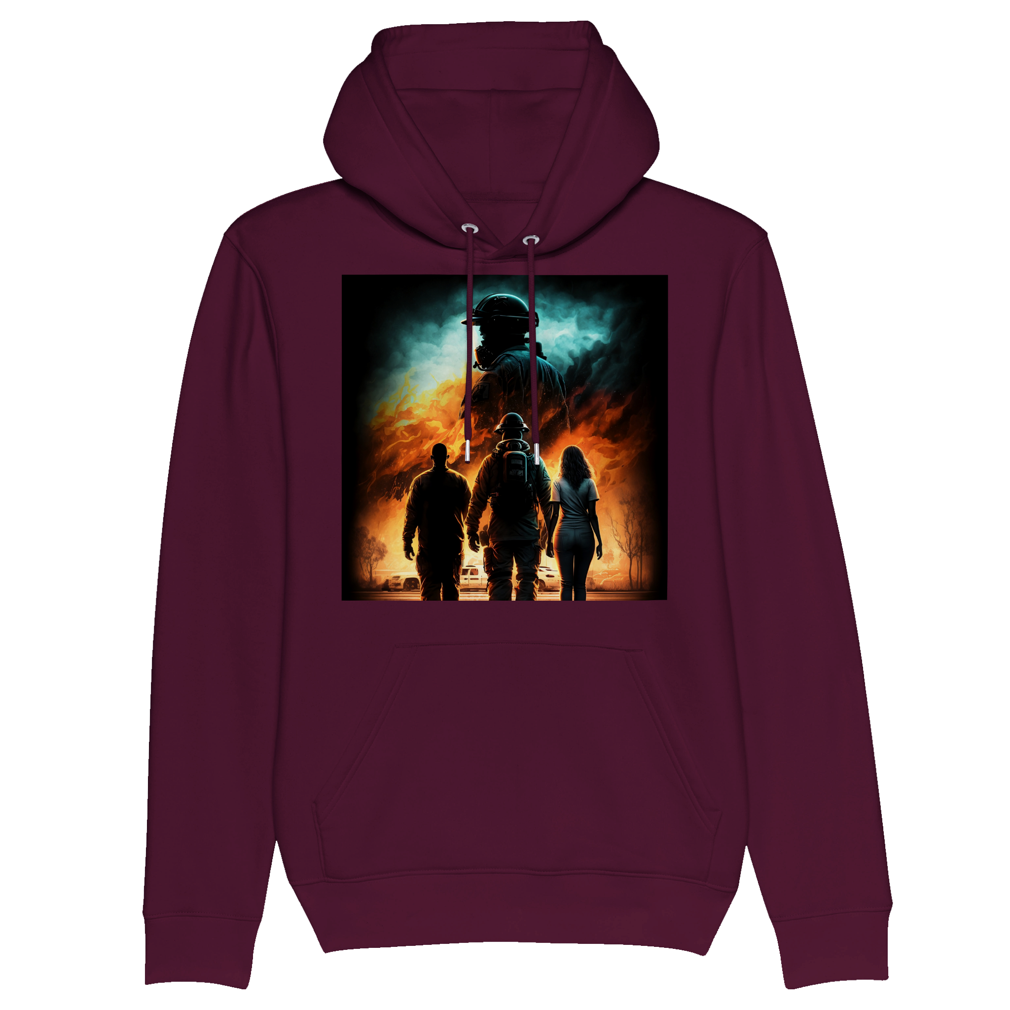 Sweat à capuche unisexe bio Pure Fire