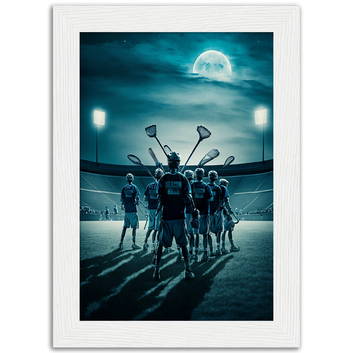 Poster premium en papier mat encadré en bois LACROSSE