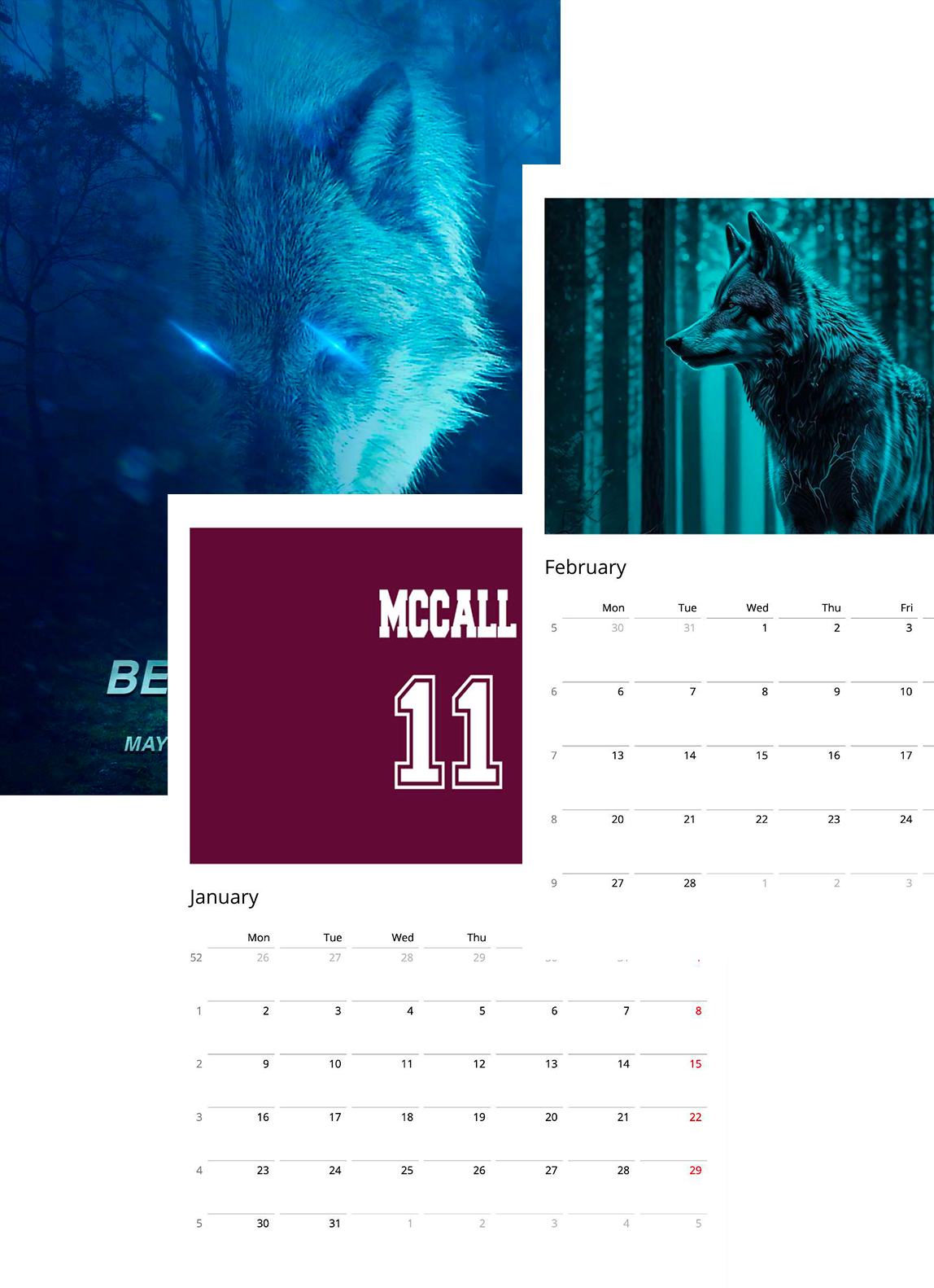 Calendrier mural BHF