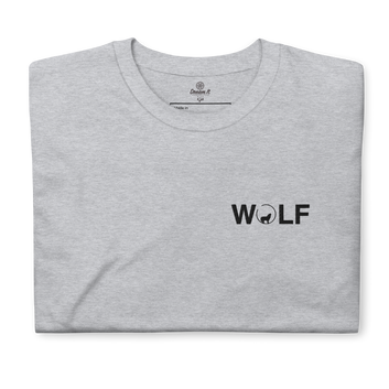T-shirt brodé unisexe à manches courtes WOLF