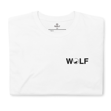 T-shirt brodé unisexe à manches courtes WOLF